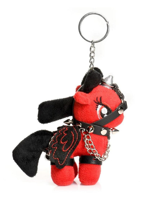 Master Series Scarlett Chainheart Bondage Pony Keychain - Red