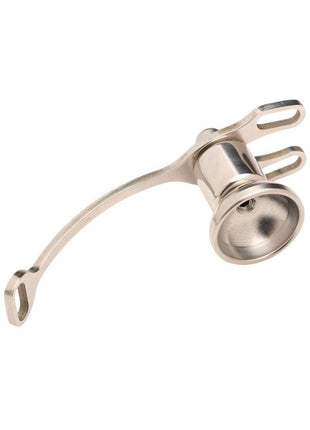 Master Series Sissy Vice Push-In Chastity Cage - Black/Silver