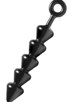 Master Series Spades XL Anal Beads - Black - Large/XLarge