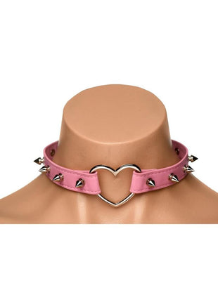 Master Series Spiked Heart Choker
