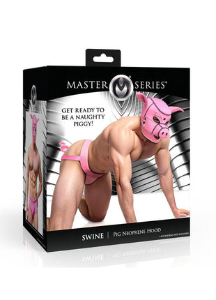 Master Series Swine Pig Neoprene Hood - Pink - One Size