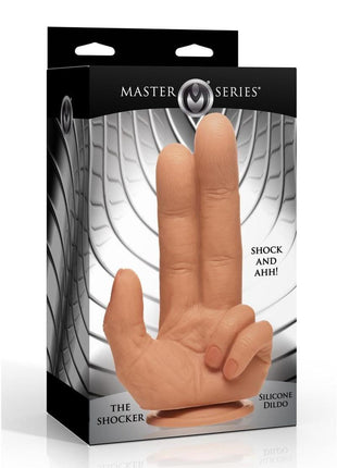 Master Series The Shocker Silicone Dildo - Vanilla
