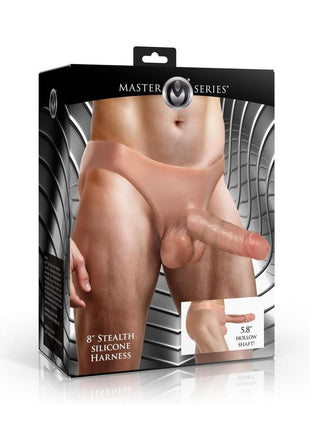 Master Series Thick Hollow Silicone Strap-On - Vanilla