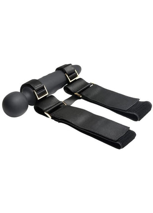 Master Series Thunderstick Thigh Strap Rechargeable Vibrating Wand with Harness