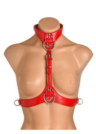 Master Series Vixen Female Chest Vegan Leather Harness