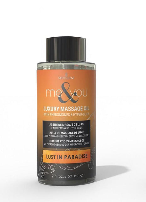 Me and You Pheromone Infused Luxury Massage Oil Lust In Paradise - 2oz