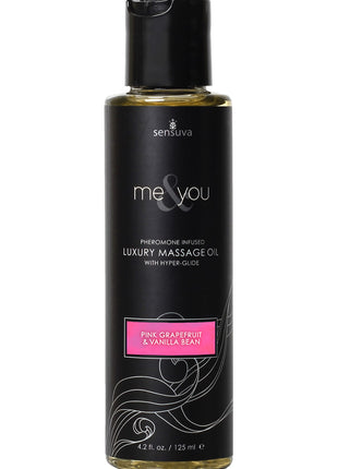 Me and You Pheromone Infused Luxury Massage Oil Pink Grapefruit Vanilla Bean - 4.2oz