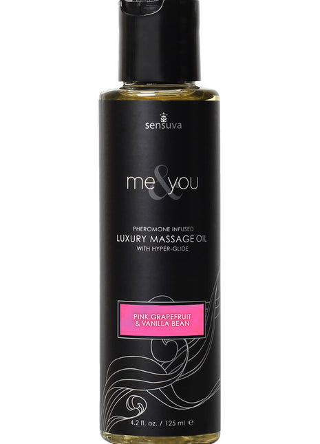 Me and You Pheromone Infused Luxury Massage Oil Pink Grapefruit Vanilla Bean - 4.2oz