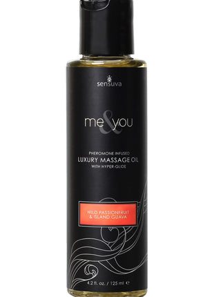 Me and You Pheromone Infused Luxury Massage Oil Wild Passionfruit Island Guava - 4.2oz