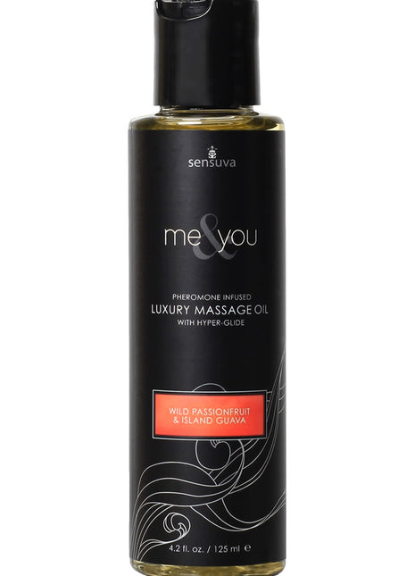 Me and You Pheromone Infused Luxury Massage Oil Wild Passionfruit Island Guava - 4.2oz