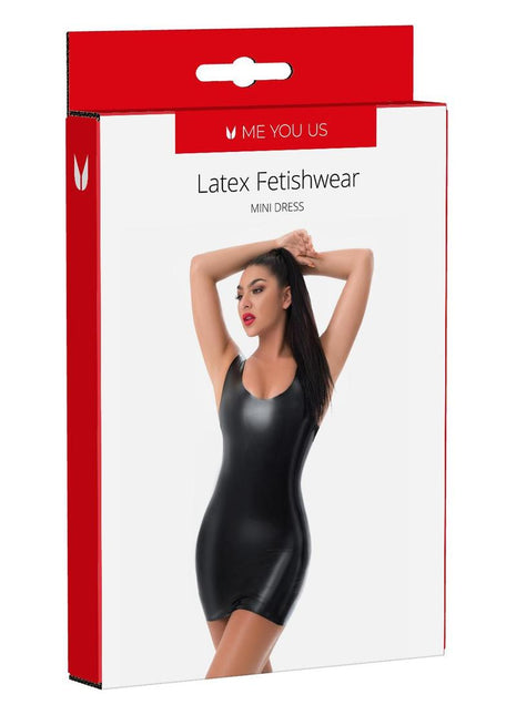ME YOU US Latex Mini Dress - Black - Large