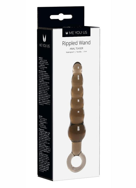 ME YOU US Rippled Anal Teaser Wand Anal Plug - Smoke - 5.75in