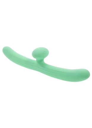 Meet Me Halfway Rechargeable Silicone Dual Vibrator - Green