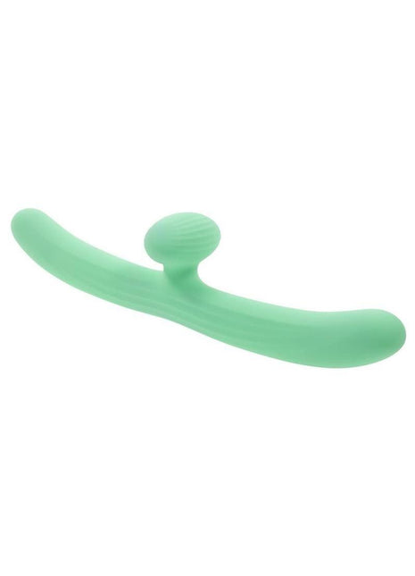 Meet Me Halfway Rechargeable Silicone Dual Vibrator - Green