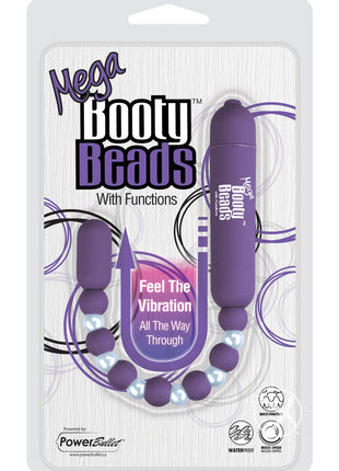 Mega Booty Beads Vibrating Anal Beads - Purple