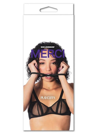 Merci Silicone Play Cuffs - Black