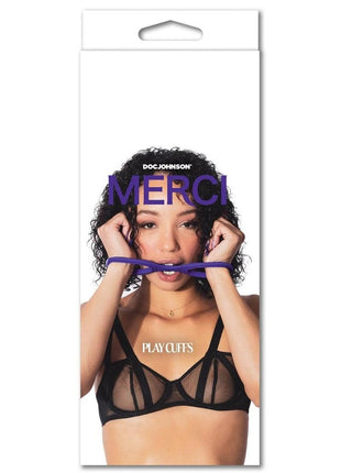 Merci Silicone Play Cuffs - Purple