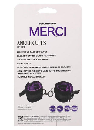 Merci Velvet Ankle Cuffs