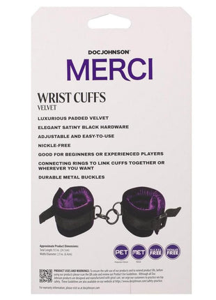 Merci Velvet Wrist Cuffs