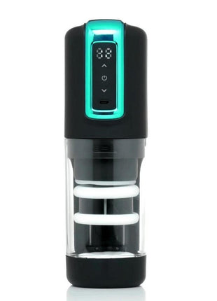 Milker Roto-Stroke Thrusting and Rotating Masturbator - Black/White