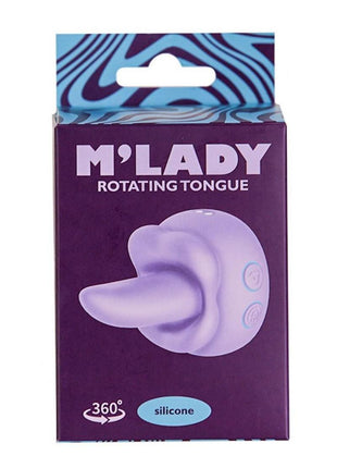 M'lady Rotating Tongue Silicone Rechargeable Clitoral Stimulator - Lilac/Purple