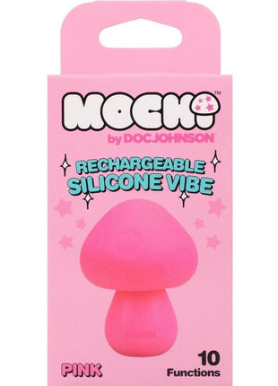 Mochi Mushroom Vibe 10 Function Silicone Rechargeable Vibrator - Pink