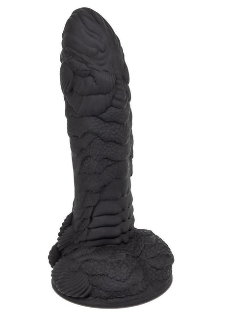 Monster Dong The Gill Man Silicone Dildo - Black - 7.25in