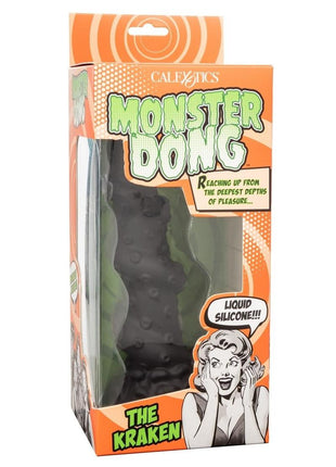 Monster Dong The Kraken Silicone Dildo - Black - 8in