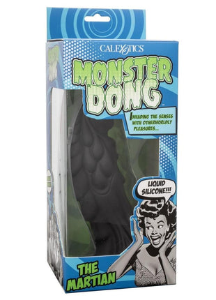 Monster Dong The Martian Silicone Dildo - Black - 7.75in