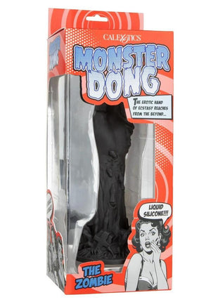 Monster Dong The Zombie Silicone Dildo - Black - 9in