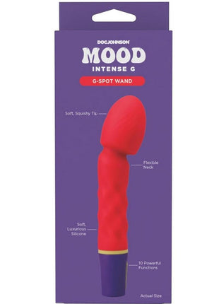 Mood Intense G Rechargeable Silicone G-Spot Wand - Pink/Purple