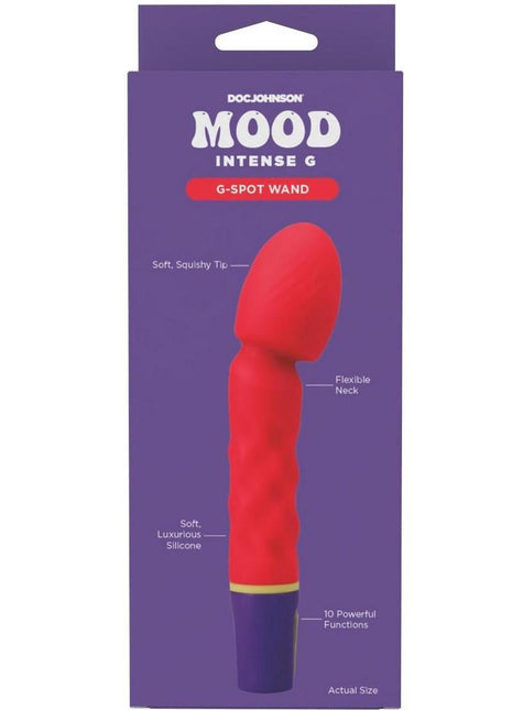 Mood Intense G Rechargeable Silicone G-Spot Wand - Pink/Purple