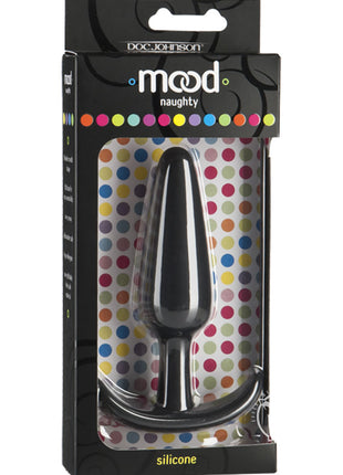 Mood Naughty 1 Silicone Anal Plug - Black - Large