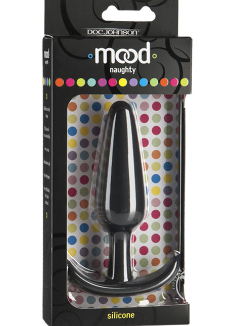 Mood Naughty 1 Silicone Anal Plug - Black - Large