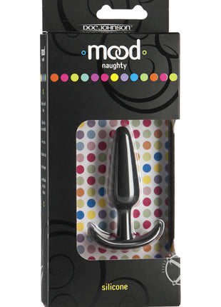 Mood Naughty 1 Silicone Anal Plug - Black - Small