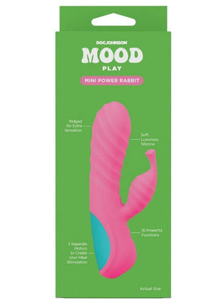 Mood Play Rechargeable Silicone Mini Power Rabbit Vibrator - Pink