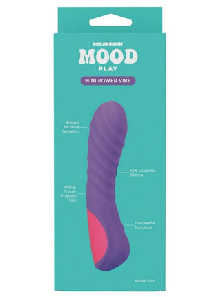 Mood Play Rechargeable Silicone Mini Power Vibrator - Purple