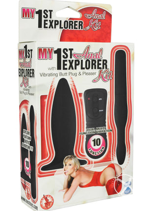 My 1st Anal Explorer Kit Vibrating Butt Plug and Explorer - Black