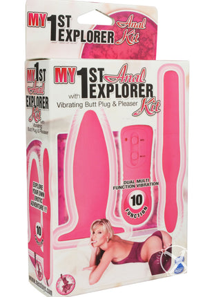 My 1st Anal Explorer Kit Vibrating Butt Plug and Explorer - Pink