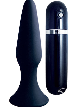 My First Silicone Surge Vibrating Butt Plug - Black