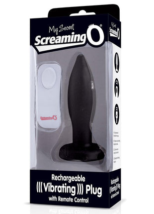 My Secret Rechargeable Vibrating Plug with Wireless Remote Control Waterproof - Black