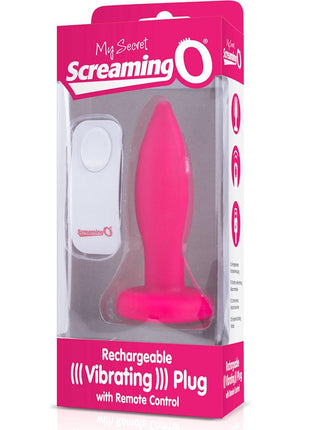 My Secret Rechargeable Vibrating Plug with Wireless Remote Control Waterproof - Pink