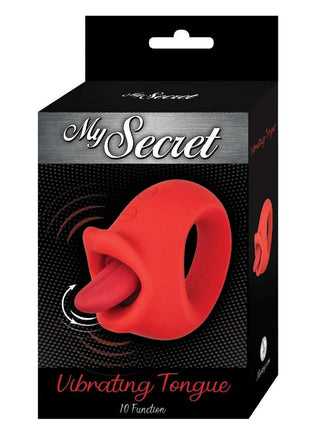 My Secret Vibrating Tongue Rechargeable Silicone Clitoral Stimulator - Red