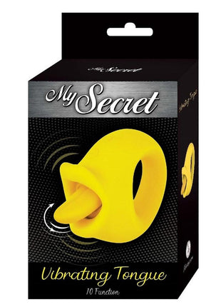 My Secret Vibrating Tongue Rechargeable Silicone Clitoral Stimulator - Yellow