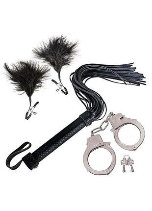Nasstoys Bondage Whip,feather and Cuffs
