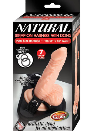 Natural Strap-On Harness with Dong - Vanilla - 7in