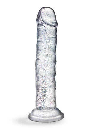 Naturally Yours Glamor Dildo 7in - Sparkling - Clear