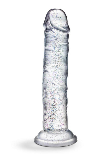Naturally Yours Glamor Dildo 7in - Sparkling - Clear