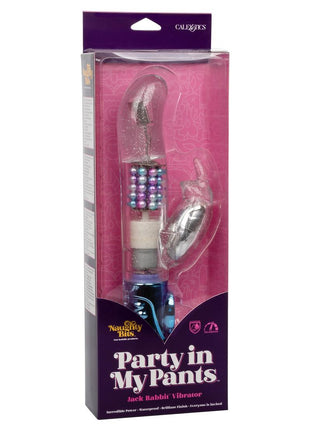 Naughty Bits Party In My Pants Jack Rabbit Rotating and Gyrating Vibrator - Multicolor