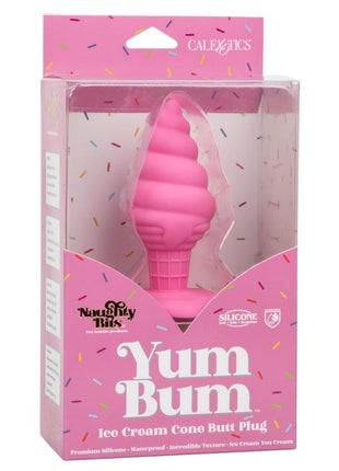 Naughty Bits Yum Bum Ice Cream Cone Silicone Butt Plug - Pink